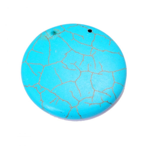 40MM Turquoise Coin Pendant