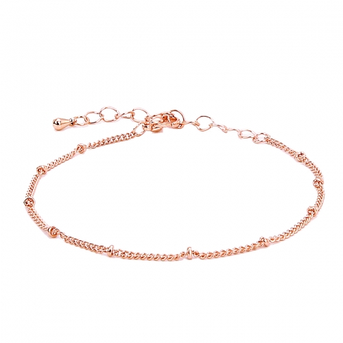 Fashion Metal Bean Chain Thin Chain Bead Ball Bracelet for Women