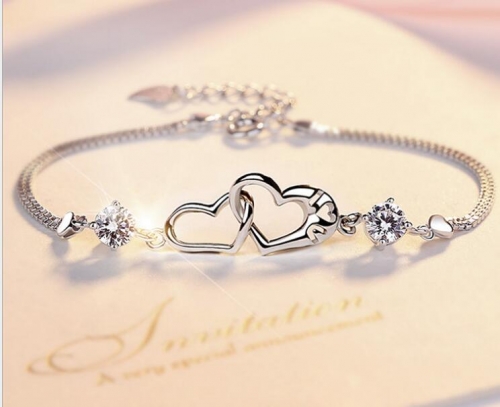 Zircon Women Chain Heart Bracelet Women Fashion Gift For Women Women Bracelet