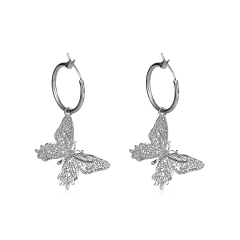 Silver Butterfly Earring 2