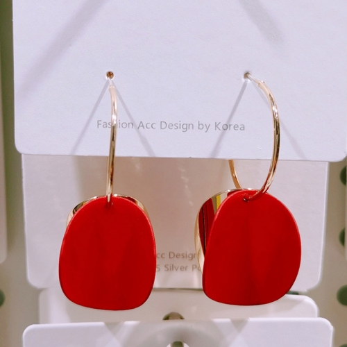 Simple personality and all-match color Morandi earrings temperament earrings