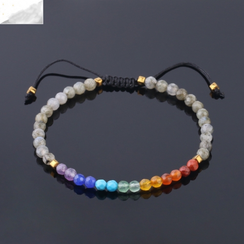 7 Chakra Strands Bracelets for Women 4mm Crystals and Healing Stones Beaded Bracelet Meditation Yoga Jewelry - Protection